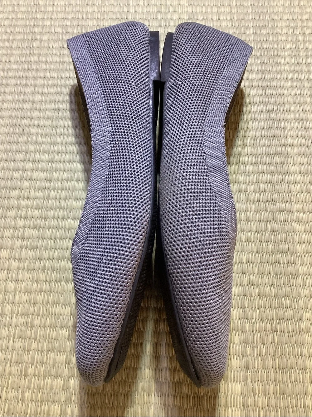 Women's Veittes Gray Knit Slip-On Ballet Flats